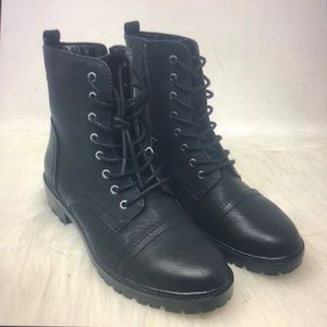 Black combat boots